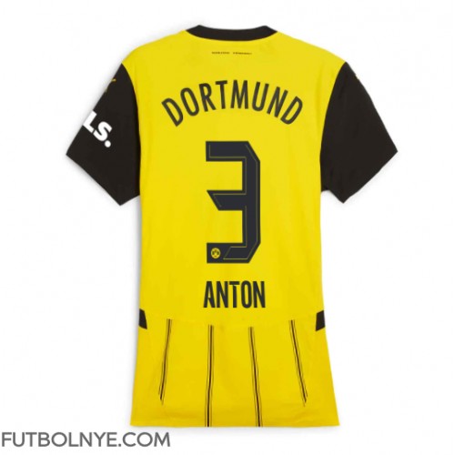 Camiseta Borussia Dortmund Waldemar Anton #3 Primera Equipación para mujer 2024-25 manga corta